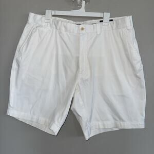 Polo Golf Ralph Lauren White Chino Shorts Mens 38 Flat Front 9” Inseam Cotton